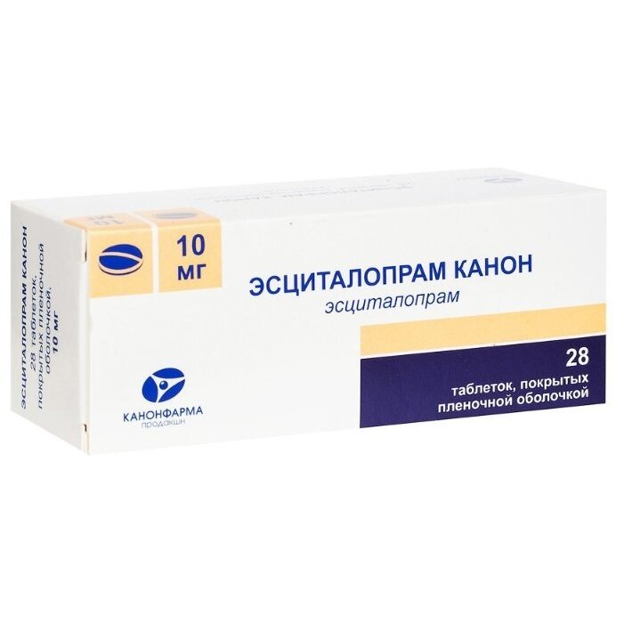 Эсциталопрам Канон таблетки 10 мг 28 шт.