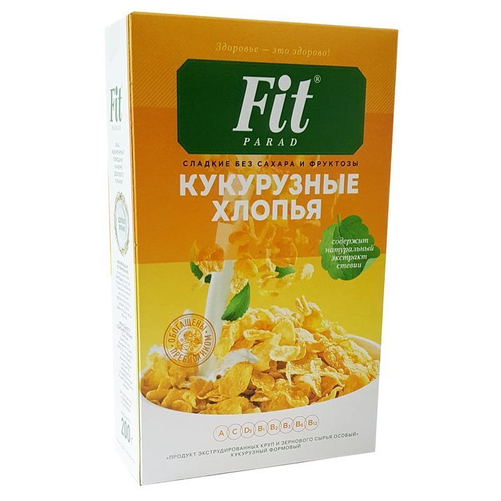 Хлопья кукурузные ФитПарад 200 г