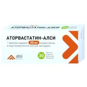 Аторвастатин-Алси таблетки 20 мг 30 шт.