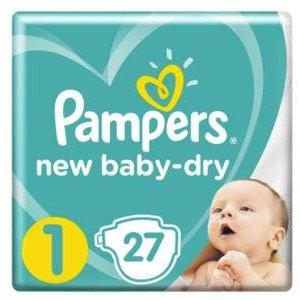 Подгузники Pampers New Baby Dry размер 1 2-5 кг 27 шт.