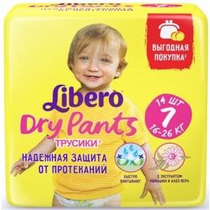 Подгузники-трусики Libero Dry Pants экстра лардж плюс(16-26 кг) 14 шт.