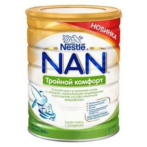Смесь сухая молочная NAN Тройной комфорт с 0 мес. 800 г