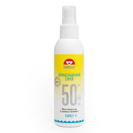 Детское солнцезащитное молочко-спрей Lintisun SPF 50 150 мл