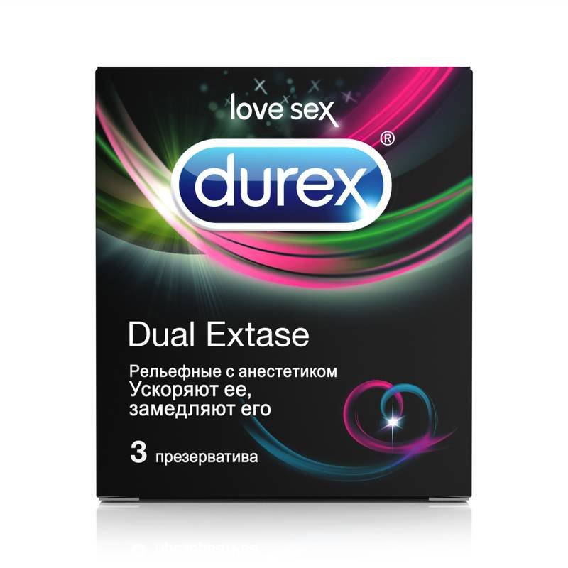 Презервативы Durex Dual Extase 3 шт.