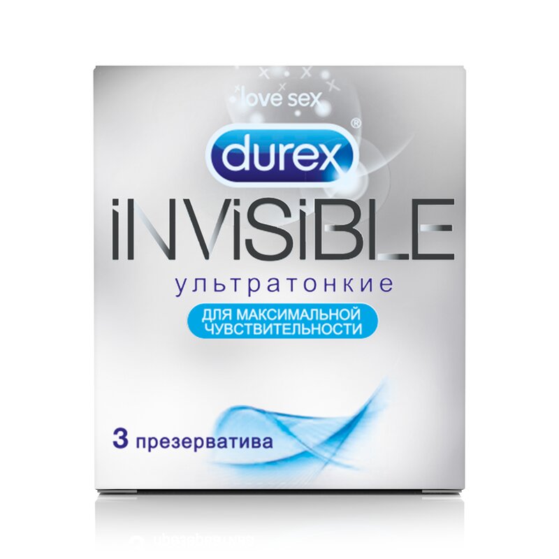 Презервативы Durex Invisible ультратонкие 3 шт.