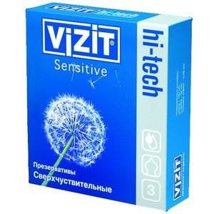 Презервативы Vizit Hi-Tech Sensitive 3 шт.