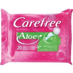 Влажные салфетки для интимной гигиены Carefree Intimate Aloe 20 шт.