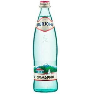 Вода минеральная Боржоми газированная стеклянная бутылка 0,5 л