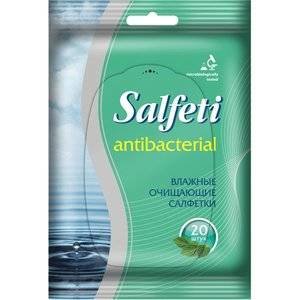 Салфетки влажные антибактериальные Salfeti 20 шт.