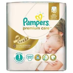 Подгузники Pampers Premium Care Newborn размер 1 2-5 кг 22 шт.
