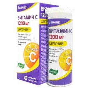 Витамин С Эвалар 1200 мг таблетки шипучие 10 шт.