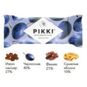 Батончик Pikki Чернослив-яблоко 25г