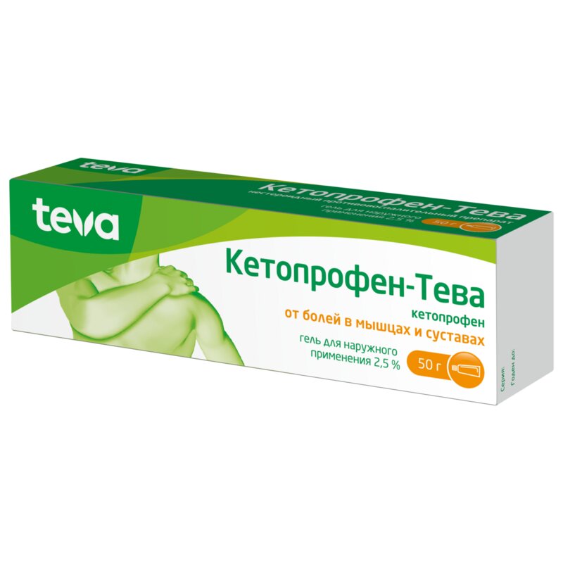 Кетопрофен-Тева гель 2,5% туба 50 г