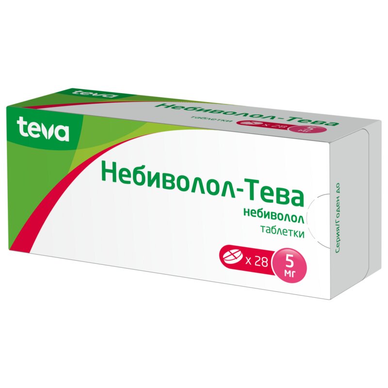 Небиволол-Тева таблетки 5 мг 28 шт., цены от 513 ₽ в аптеках Санкт .