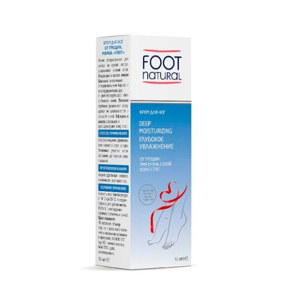 Крем для ног Foot Natural против трещин для сухой потрясающий кожи стоп 75 мл