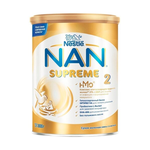 Смесь молочная сухая Nan 2 supreme с 6 мес 800 г
