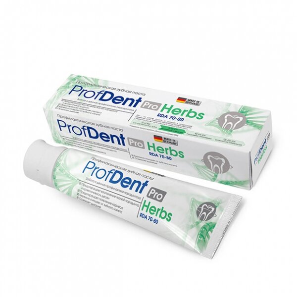 Зубная паста ProfDent Herbs забота о деснах профилактика пародонтита 100 мл