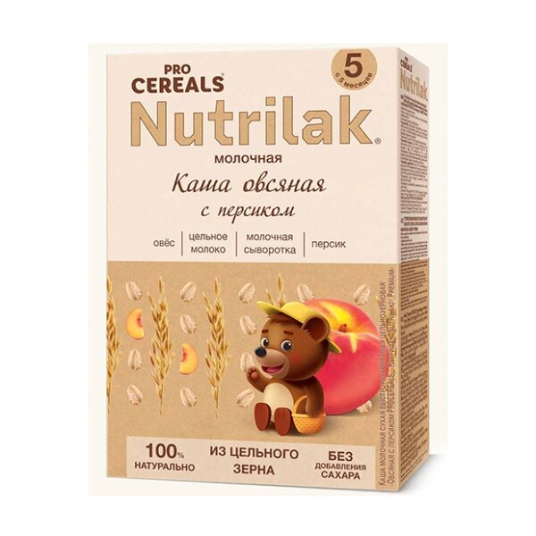 Каша молочная овсяная Nutrilak Premium Procereals с персиком 200 г