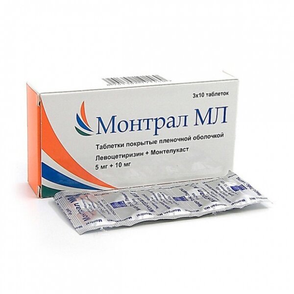 Монтрал МЛ таблетки 5 мг+10 мг 30 шт.
