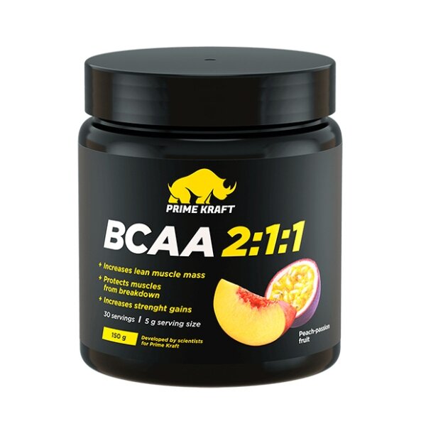 Аминокислоты BCAA 2:1:1 PrimeKraft со вкусом персик-маракуя 150 г