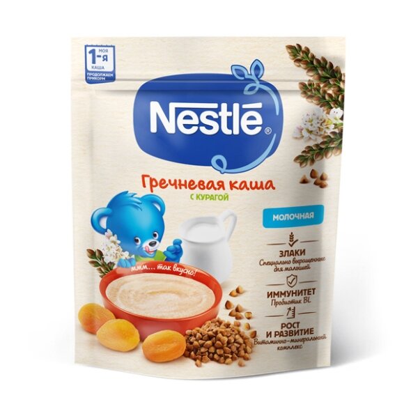Каша молочная Nestle гречневая с курагой с 5 мес 200 г