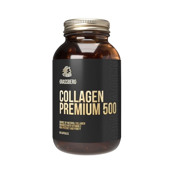Коллаген Премиум Грассберг 500 мг с витамином С капсулы 60 шт.