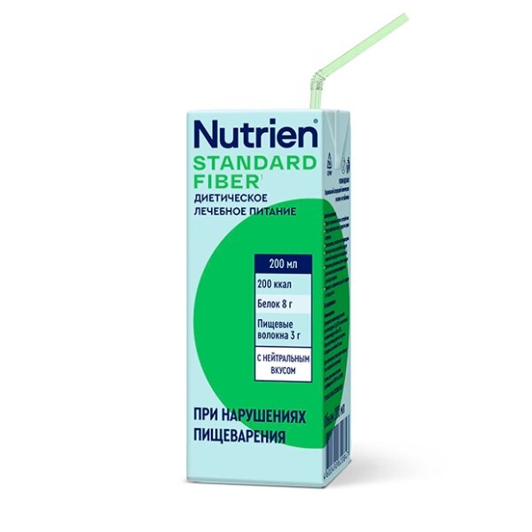 Диетическое лечебное питание Нутриэн Стандарт с пищевыми волокнами с нейтральным вкусом 200 мл