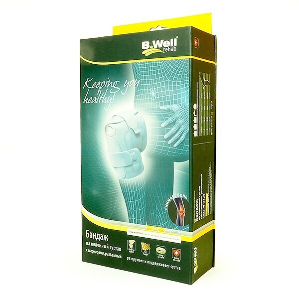 Бандаж на коленный сустав B.Well Ortho W-3320 cерый р.XL
