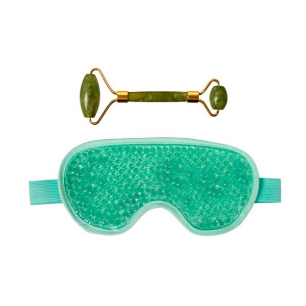 Bradex массажер для лица нефритовый и гелевая маска для глаз