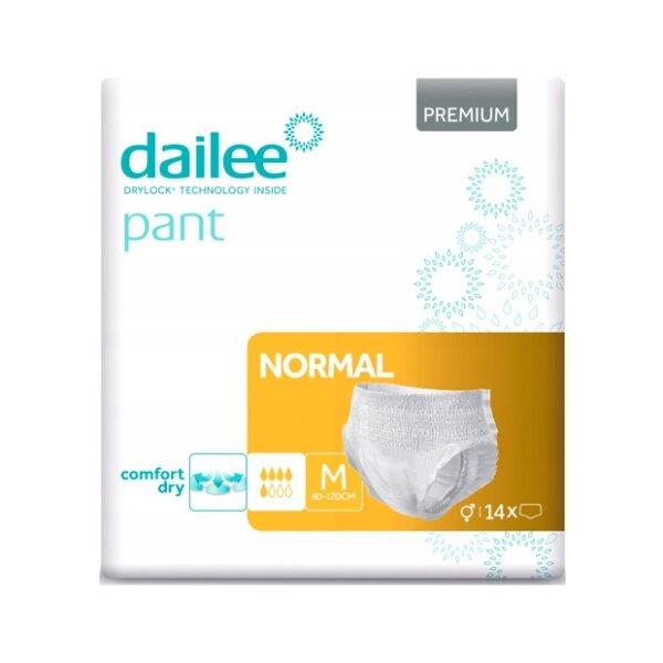 Dailee pant премиум подгузники-трусы для взрослых нормал размер m 14 шт.