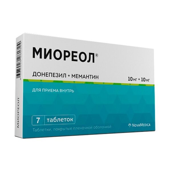 Миореол таблетки 10+10 мг 7 шт.