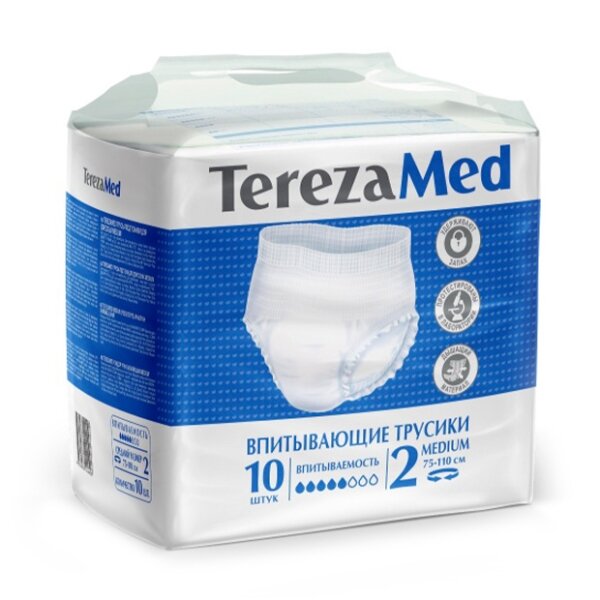 Трусы-подгузники Tereza med medium 80-110см 10 шт.