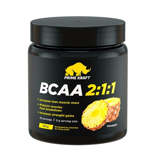 Аминокислоты BCAA 2:1:1 PrimeKraft со вкусом ананаса 150 г