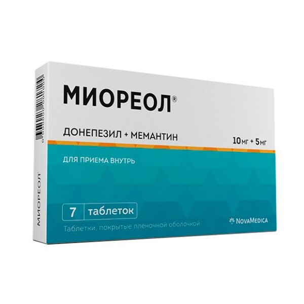 Миореол таблетки 10+5 мг 7 шт.