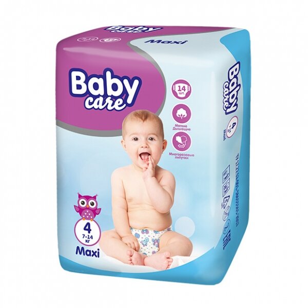 Подгузники Baby Care Maxi 7-14 кг 14 шт.