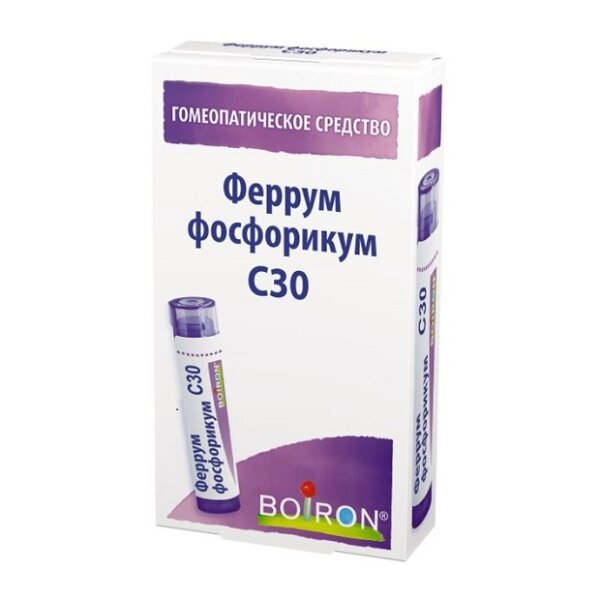 Феррум фосфорикум c30 гранулы гомеопатические 4 г