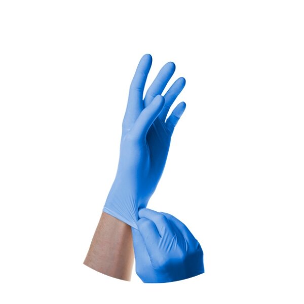 Перчатки Sfm смотровые н/стер. нитриловые неопудренные текстур. хлоринация однокр. фиолетово-голубой размер s 100 пар