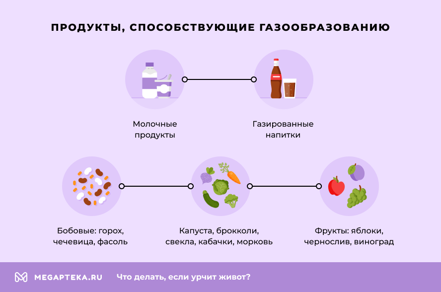 Продукты, способствующие газообразованию