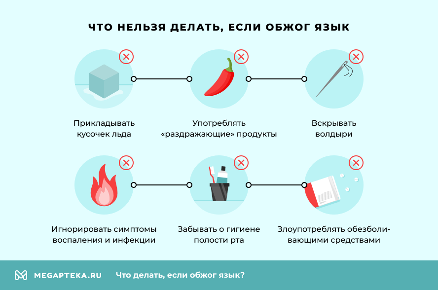 Что нельзя делать, если обжог язык