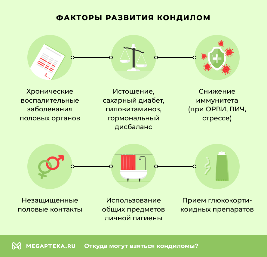 Факторы развития кондилом