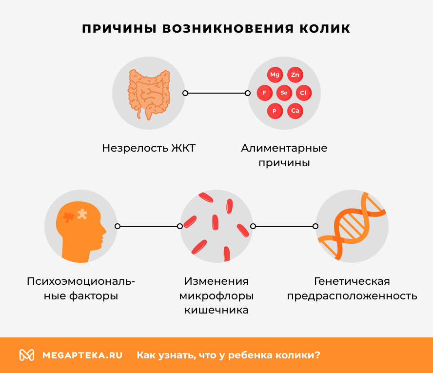 Причины возникновения колик