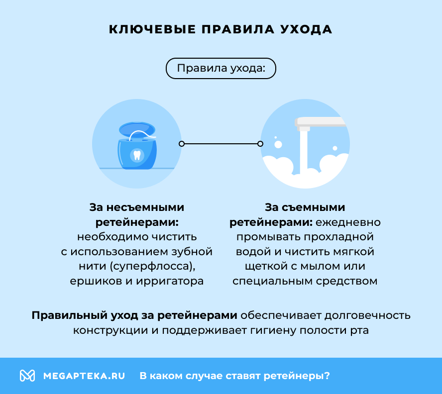 Ключевые правила ухода