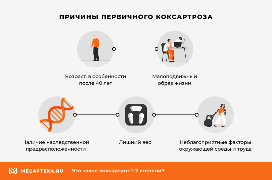 Причины первичного коксартроза