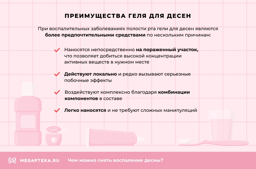 Преимущества геля для десен