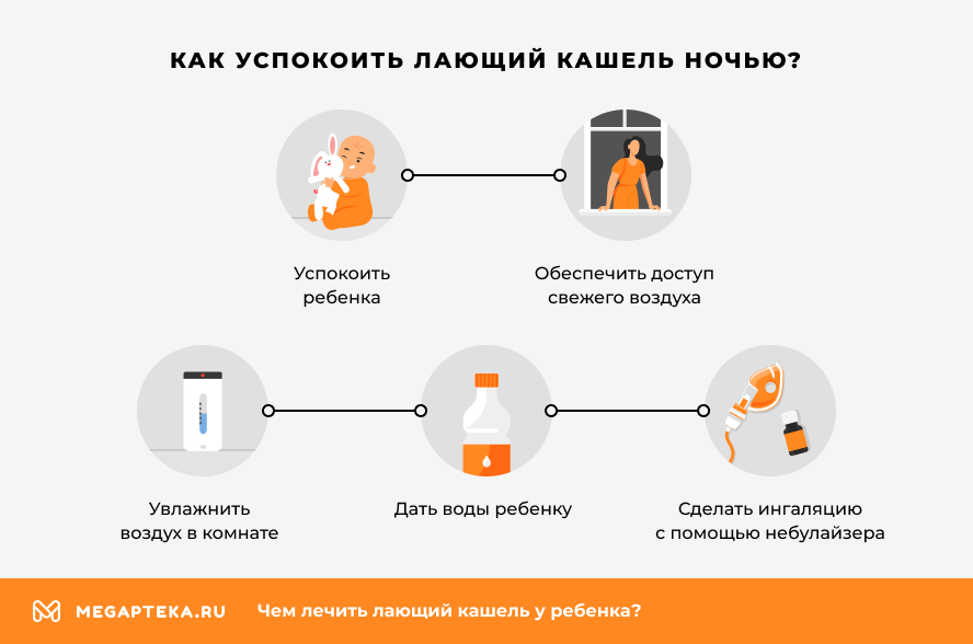 Как успокоить лающий кашель ночью?