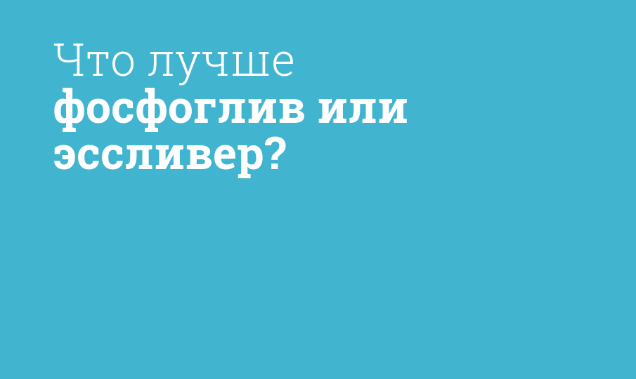 Что лучше фосфоглив или эссливер?